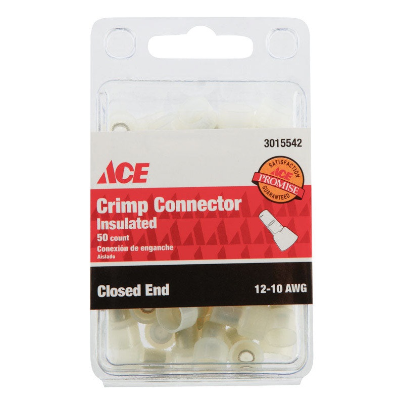 Ace Industrial Closed End Connector Nylon Clear 50