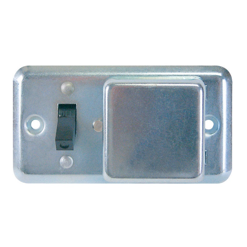 Bussmann 15 amps Toggle Fuse Box Cover with Switch Gray