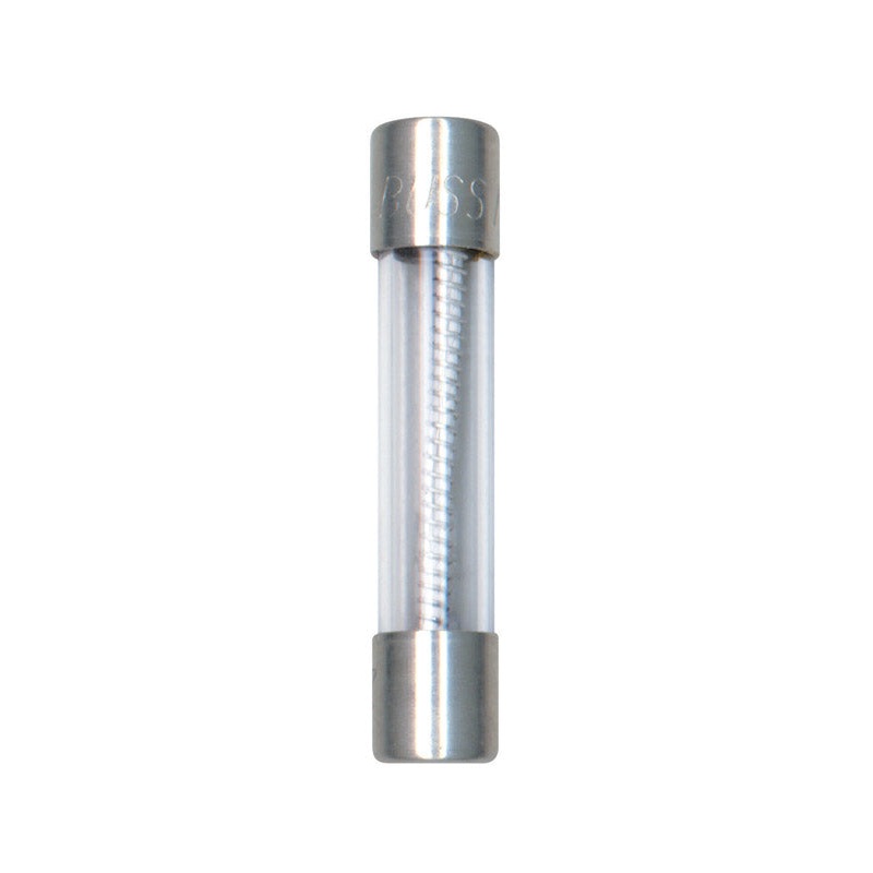 Bussmann Time Delay Glass Fuse 0.5 amps 250 volts 1/4 in. Dia. x 1-1/4 in. L 2 pk For Electronic C