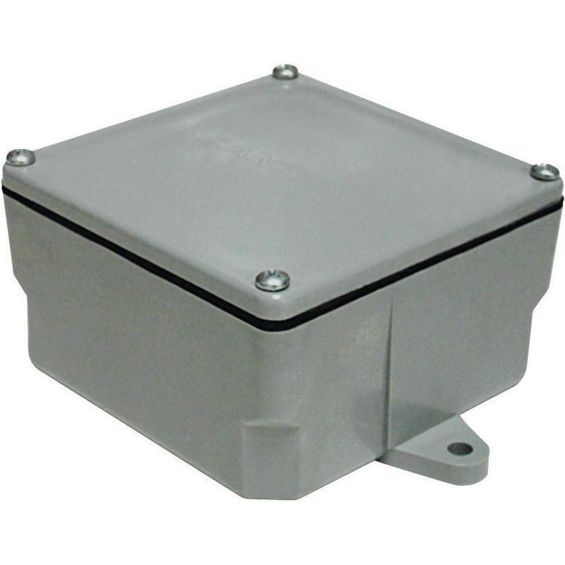 Cantex 4 in. H Square Junction Box Gray PVC