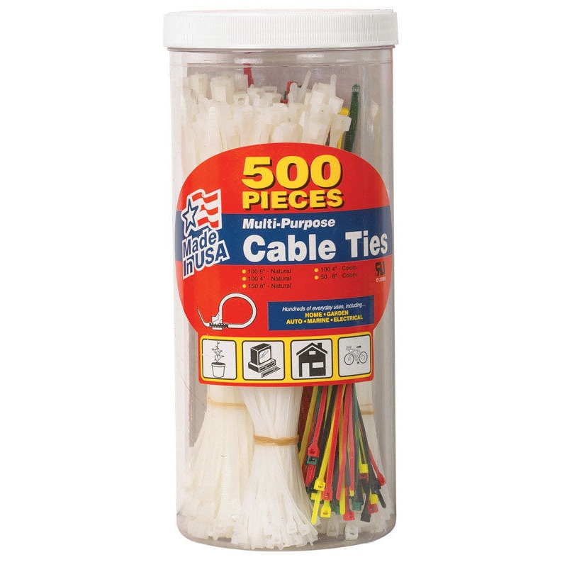 Gardner Bender 4, 6, 8 L Assorted Cable Tie 500 pk