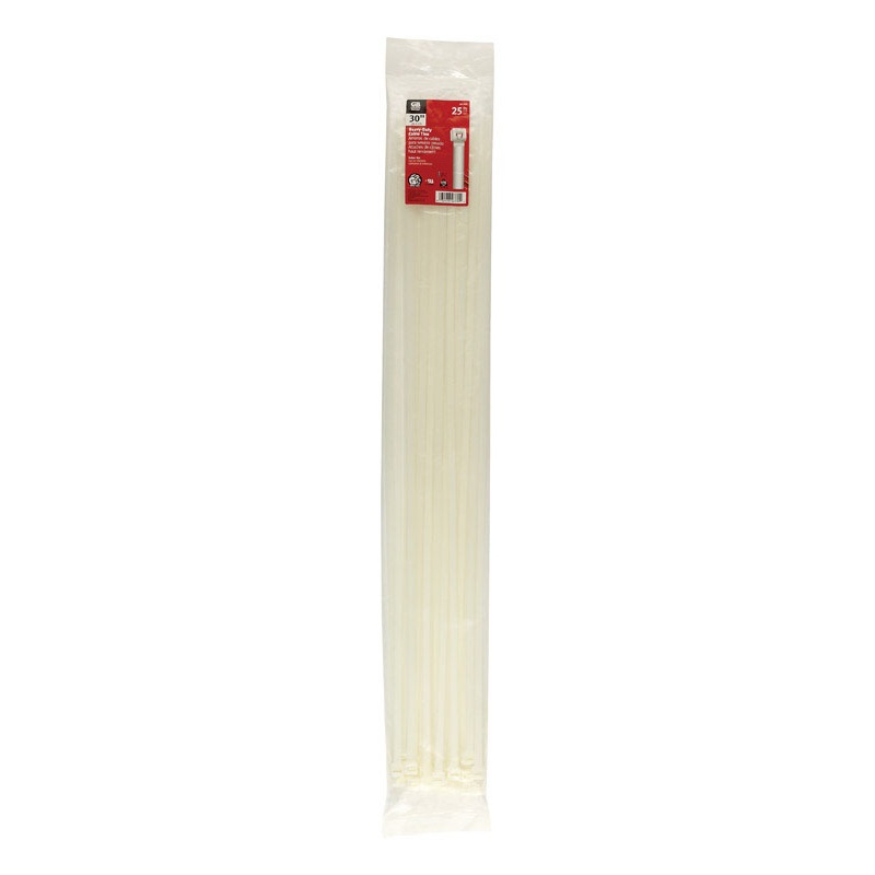 Gardner Bender Heavy-Duty 30 in. L White Cable Tie 25 pk