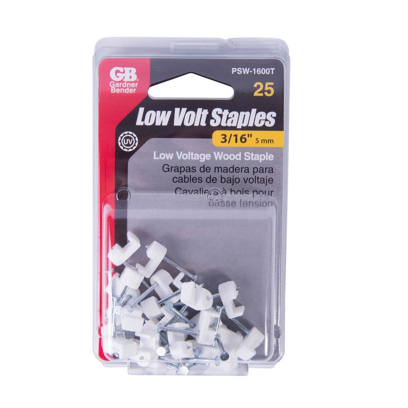 GB 3/16 in. W Zinc-plated Plastic Insulated Plastic Staple 25