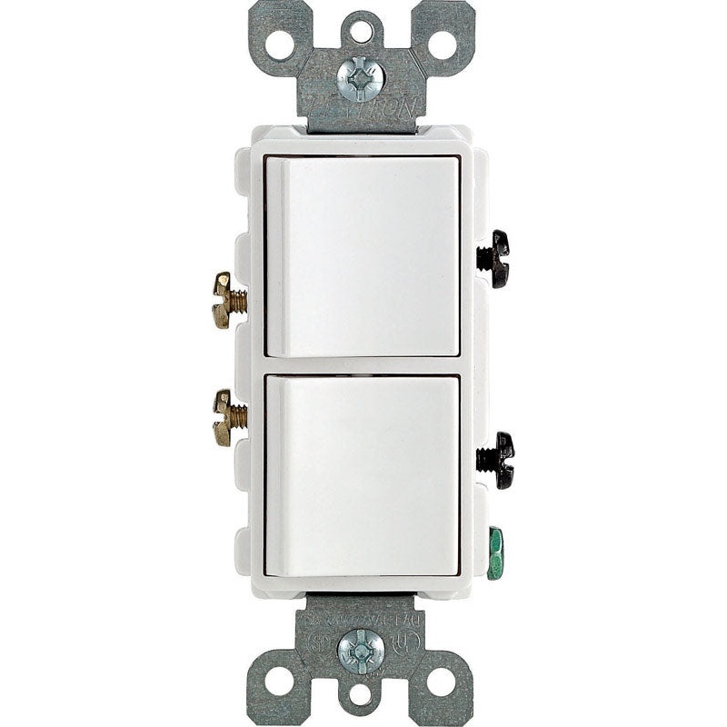 Leviton 1 15 amps White Decorator Combination Combination Switch 1