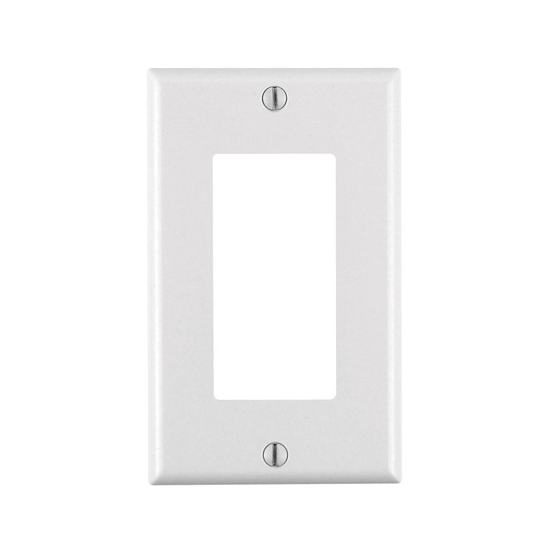 Leviton 1 gang White Thermoset Plastic Decora Rocker Wall Plate 1 pk