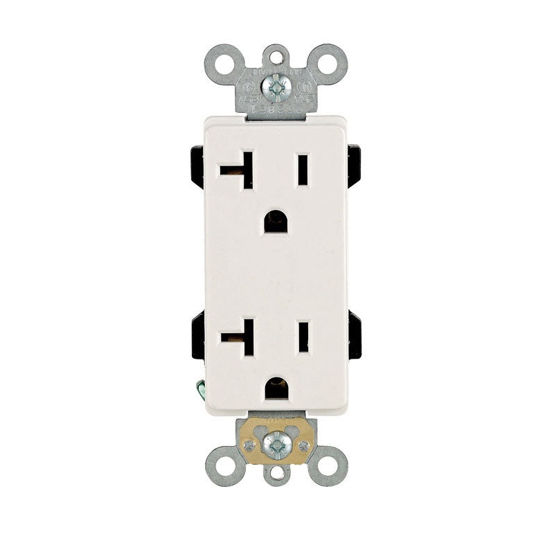 Leviton Decora Plus Electrical Receptacle 20 amps 5-20R 125 volts White