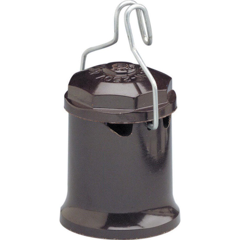 Leviton Keyless Outdoor Socket 660 watts 250 volts Medium Black