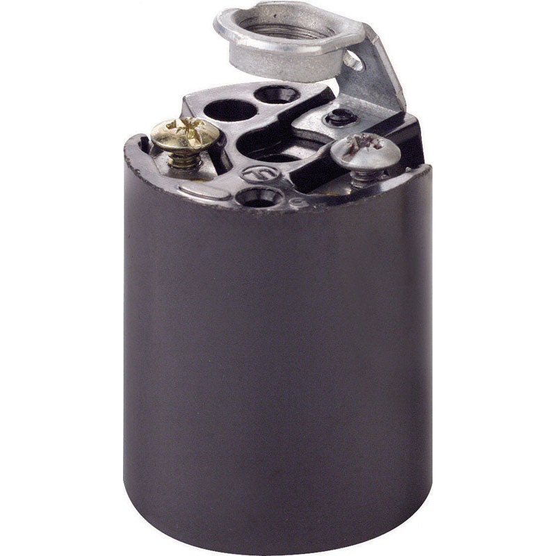 Leviton Keyless Socket 660 watts 250 volts Medium Black