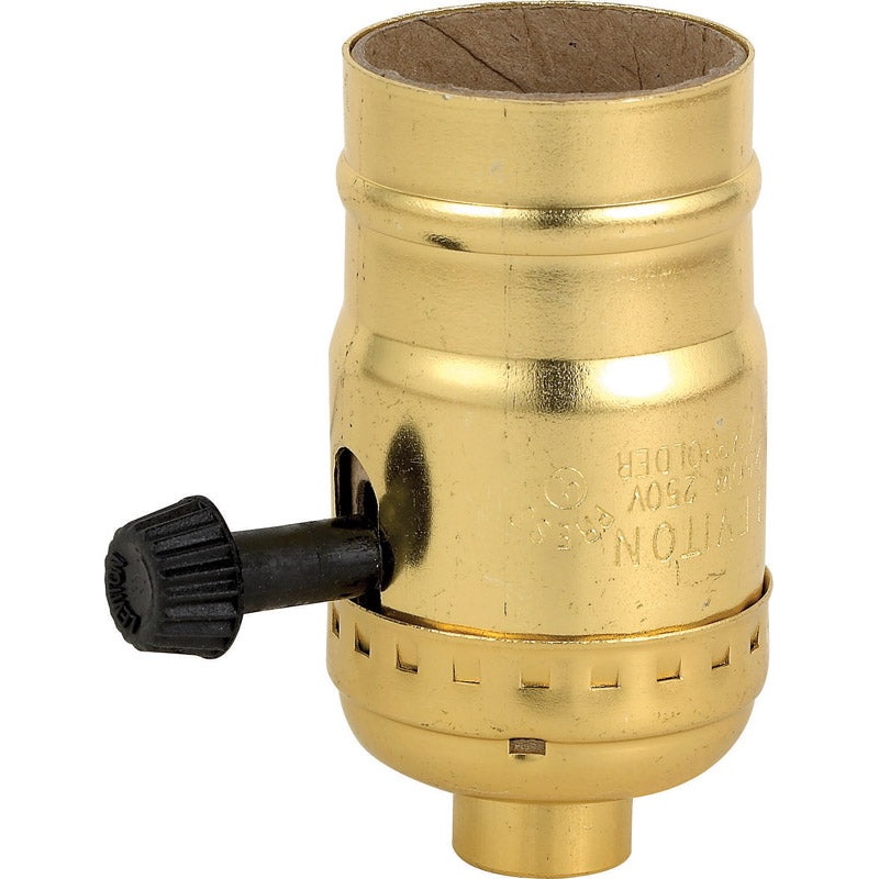 Leviton Lampholder 250 watts watts 250 volts volts Medium Brass