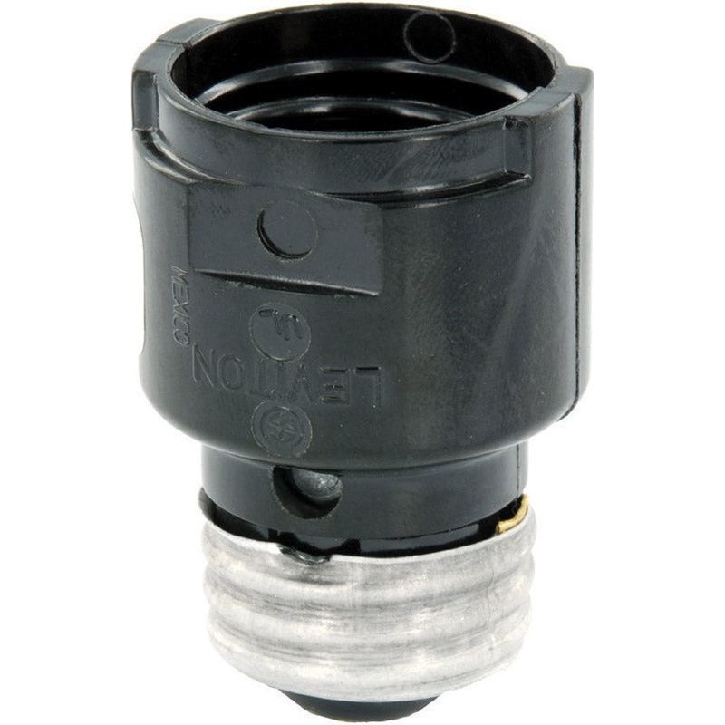 Leviton Socket Extender 660 watts 250 volts Medium Black