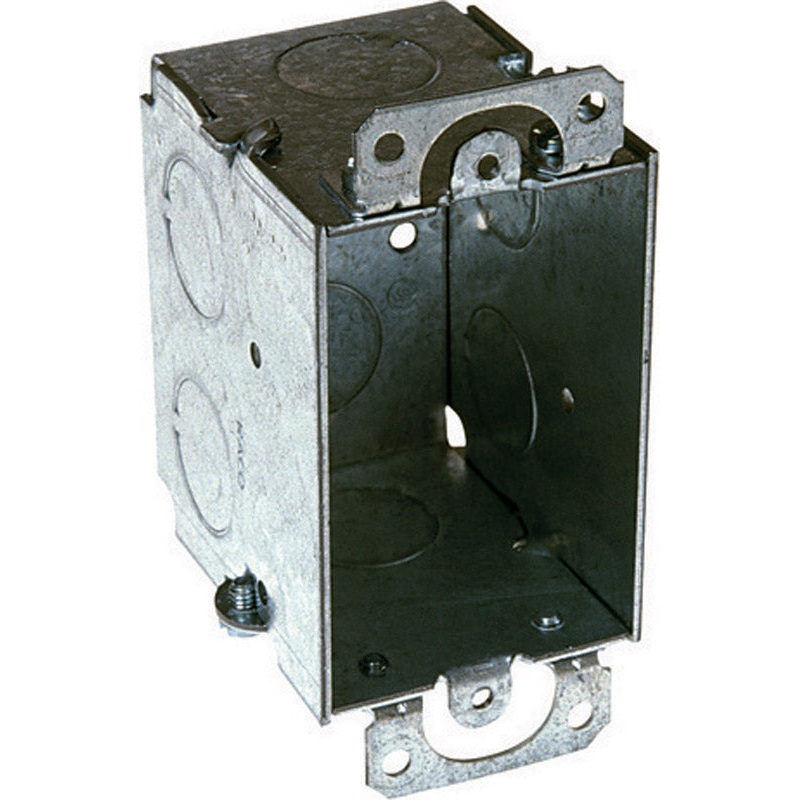 Raco 3 in. H Rectangle 1 Gang Switch Box 1/2 in. Gray Steel