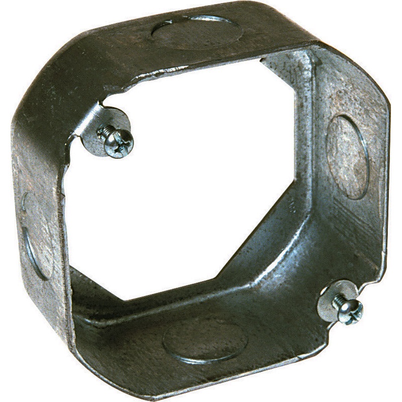 Raco 4 in. H Octagon Junction Box 1/2 in. Black Steel