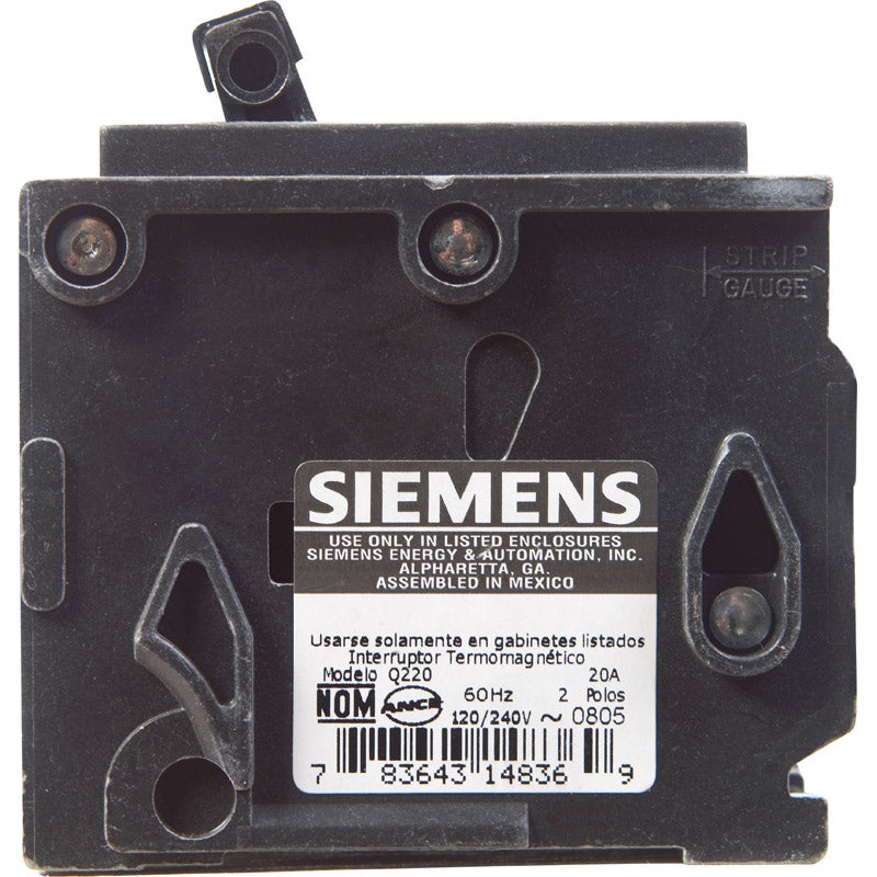 Siemens HomeLine Double Pole 20 amps Circuit Breaker