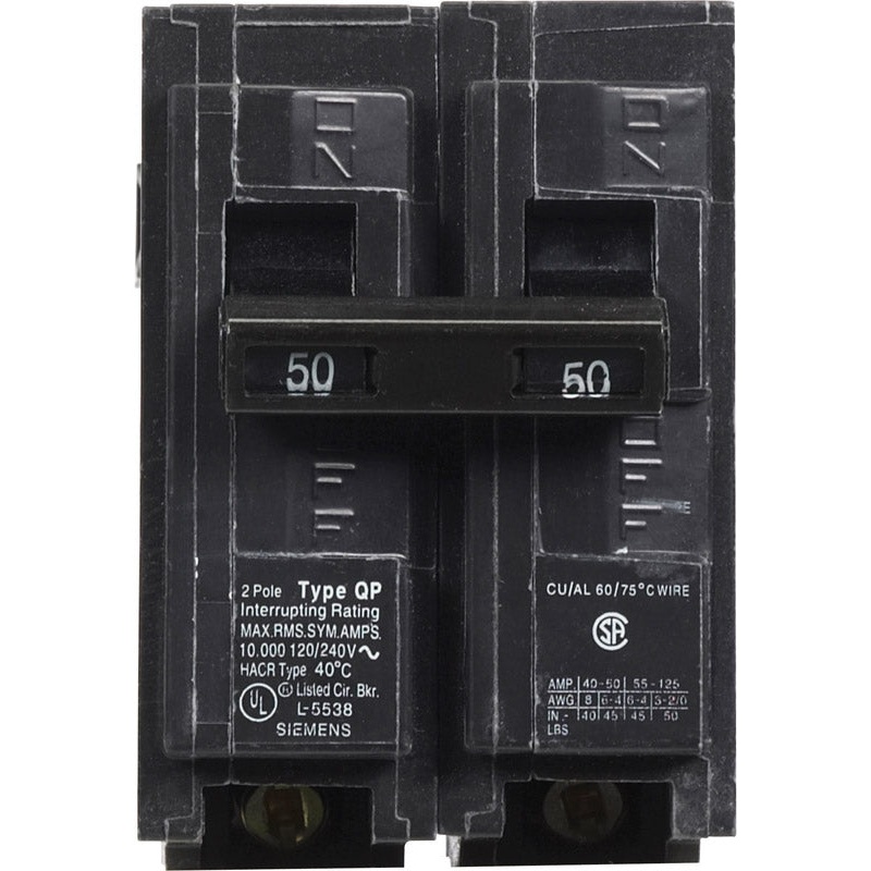 Siemens HomeLine Double Pole 50 amps Circuit Breaker