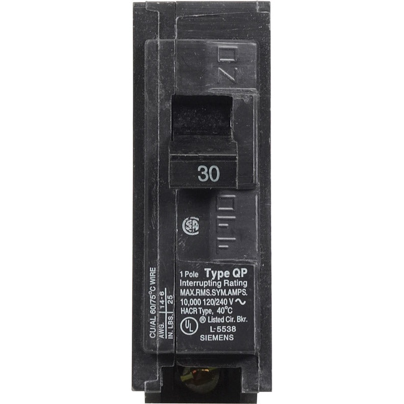 Siemens HomeLine Single Pole 30 amps Circuit Breaker
