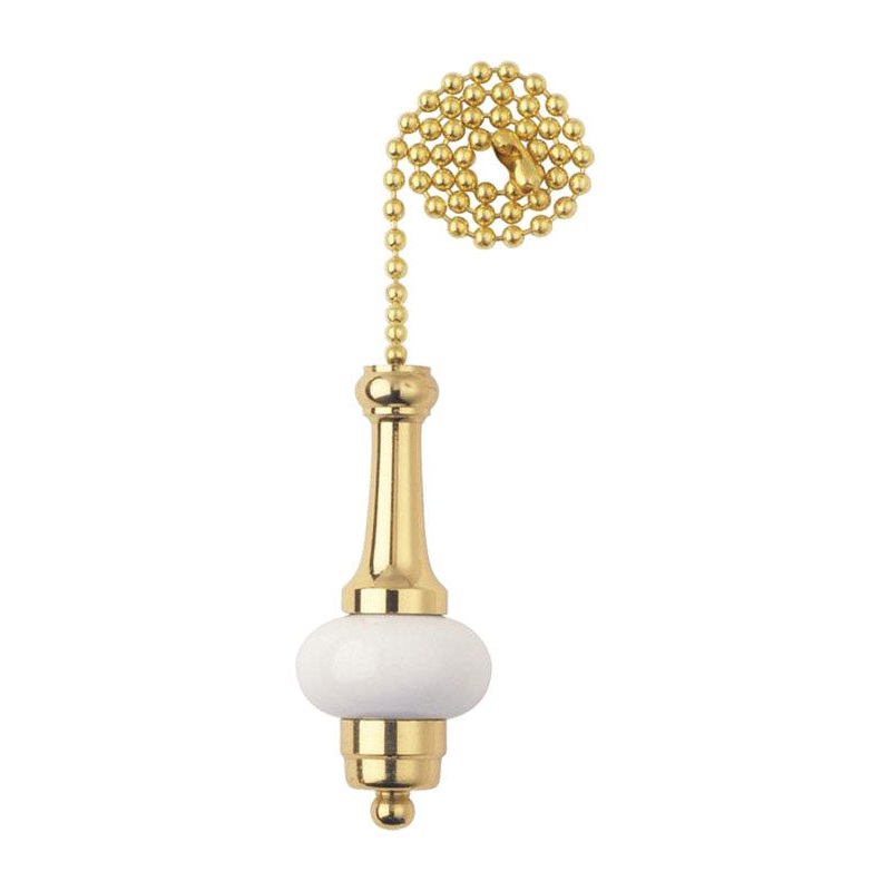 Westinghouse White Polished 12 in. L Decorative Pull Chain