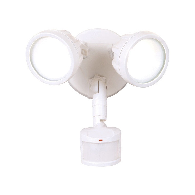 All-Pro White Metal Security Light Motion-Sensing LED 120 volts 20.5 watts