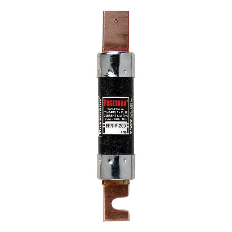 Bussmann Dual Element Time Delay Fuse 200 amps 250 volts 1-9/16 in. L 1 pk For Small Motor Overloa