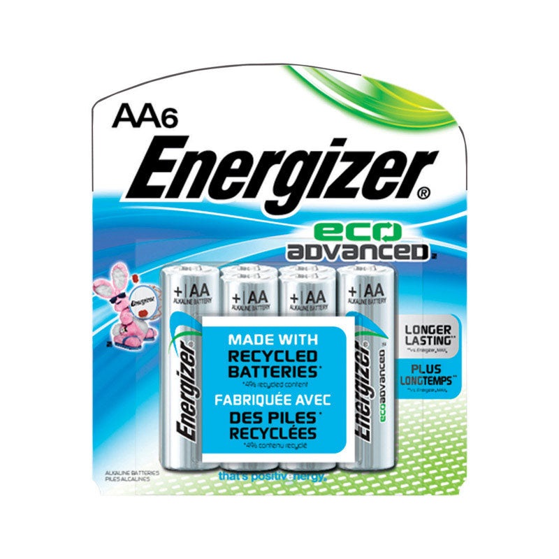 Energizer Eco Advanced AA Alkaline Batteries 1.5 volts 6 pk