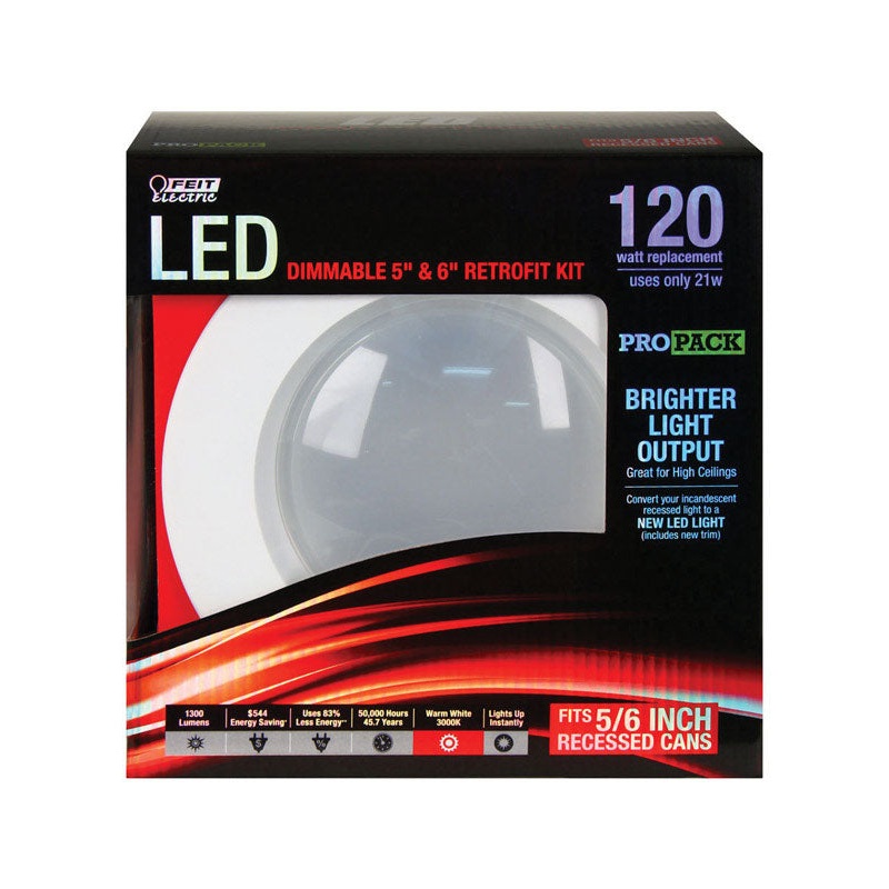 FEIT Electric Retrofit Kit Module and Trim 21 watts 1300 lumens 3000 K Medium Base (E26) Warm Whi