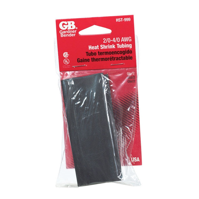 GB 1 in. Dia. Black Heat Shrink Tubing 2