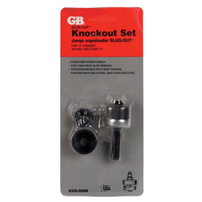 GB Slug-Out Stainless Steel 1/2 in. SAE Knockout Set 2