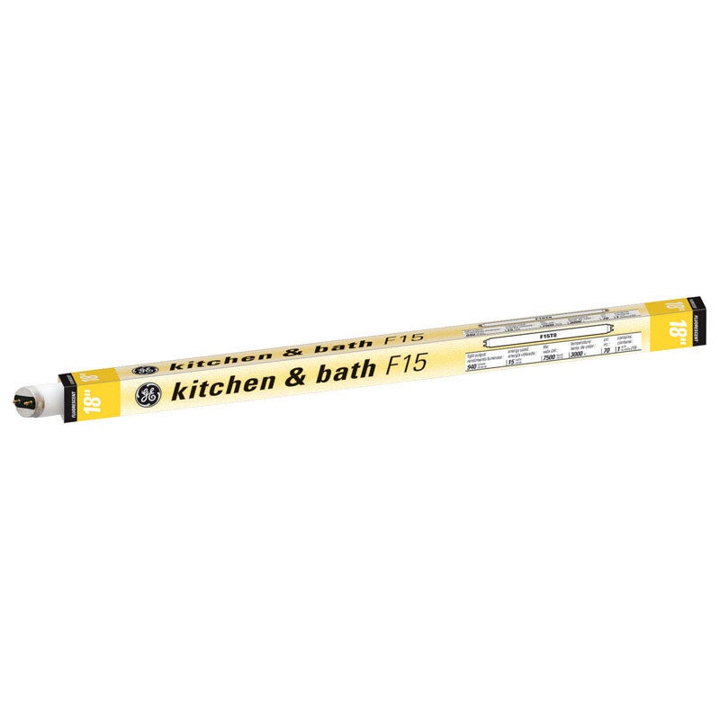 GE Fluorescent Bulb 15 watts 940 lumens Linear T8 18 in. L Warm White 1 pk
