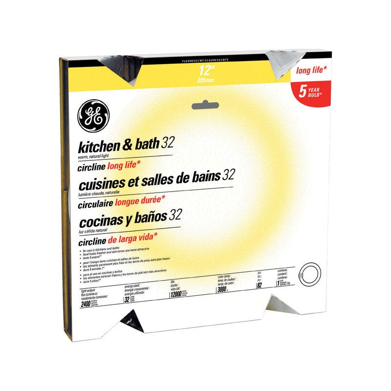 GE Fluorescent Bulb 32 watts 2400 lumens Circline T9 12 in. L Warm White 1 pk