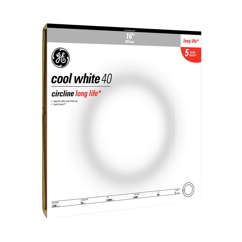 GE Fluorescent Bulb 40 watts 2700 lumens Circline T9 16 in. L Cool White 1 pk