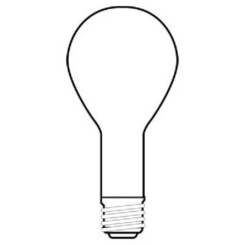 GE Incandescent Light Bulb 100/200/300 watts 1,250/2,650/3,900 lumens 2800 K A-Shape PS25 Mogul