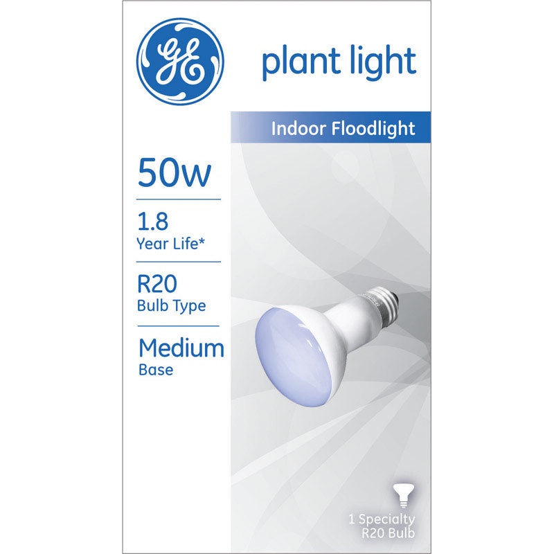 GE Incandescent Light Bulb 50 watts 540 lumens 2850 K Plant Light R20 Medium Base (E26) 1 pk