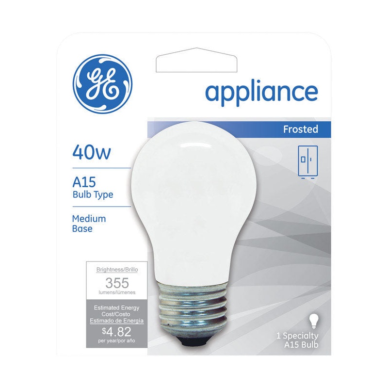 GE Medium Screw (E26) Appliance Light Bulb 40 watts 355 lumens