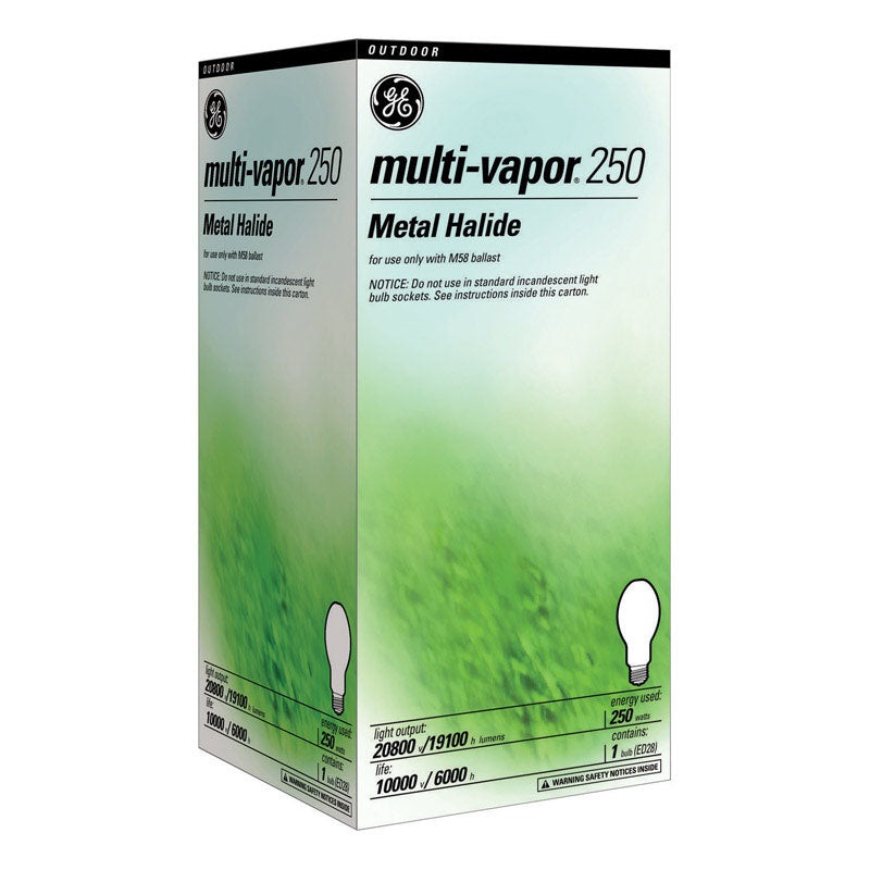 GE Multi-Vapor 250 watts 20,800 lumens 4200 K ED28 Mogul Base (E39) Metal Halide HID Light Bulb