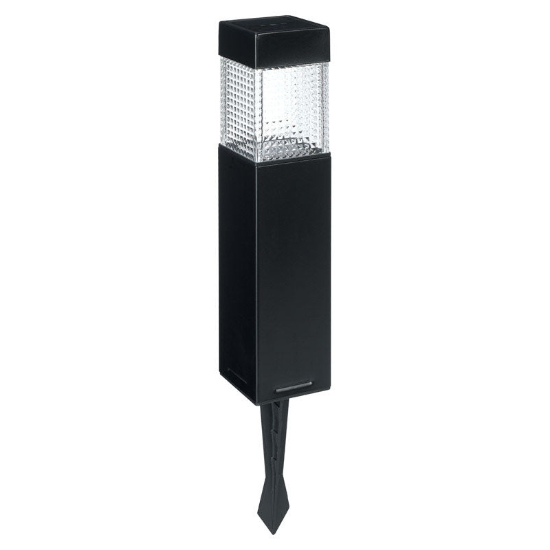 Living Accents Solar-Powered LED Bollard Light Black