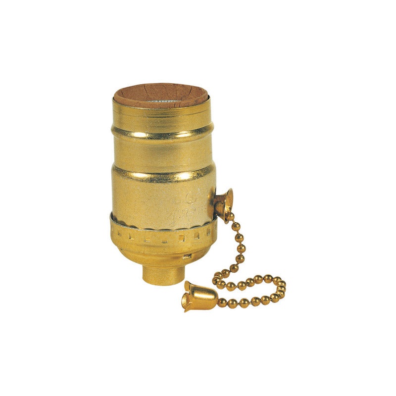 Westinghouse Pull Chain Socket 250 watts 250 volts Medium Brass