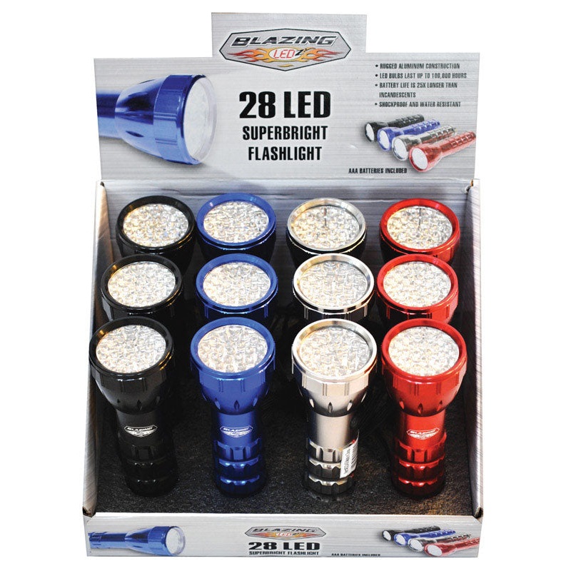 Blazing LEDz 28 LED Flashlight LED AAA Assorted