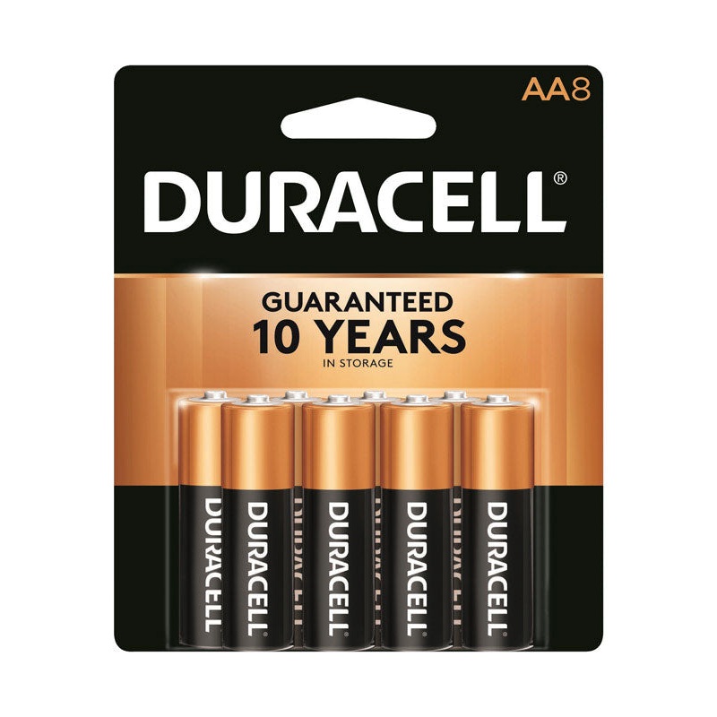 Duracell Coppertop AA Alkaline Batteries 1.5 volts 8 pk