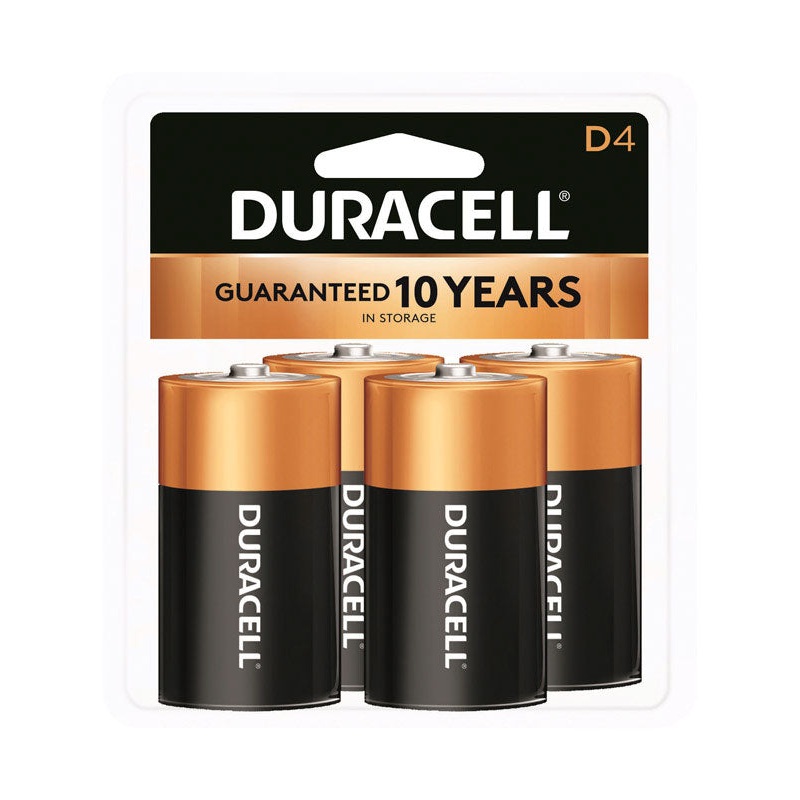 Duracell Coppertop D Alkaline Batteries 1.5 volts 4 pk