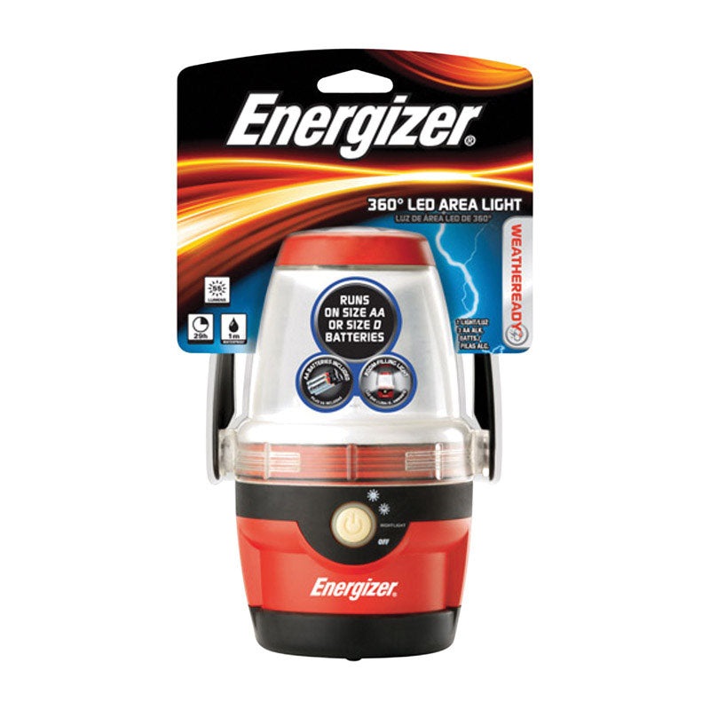 Energizer LED Polyethylene Area Light Lantern AA Red/Black