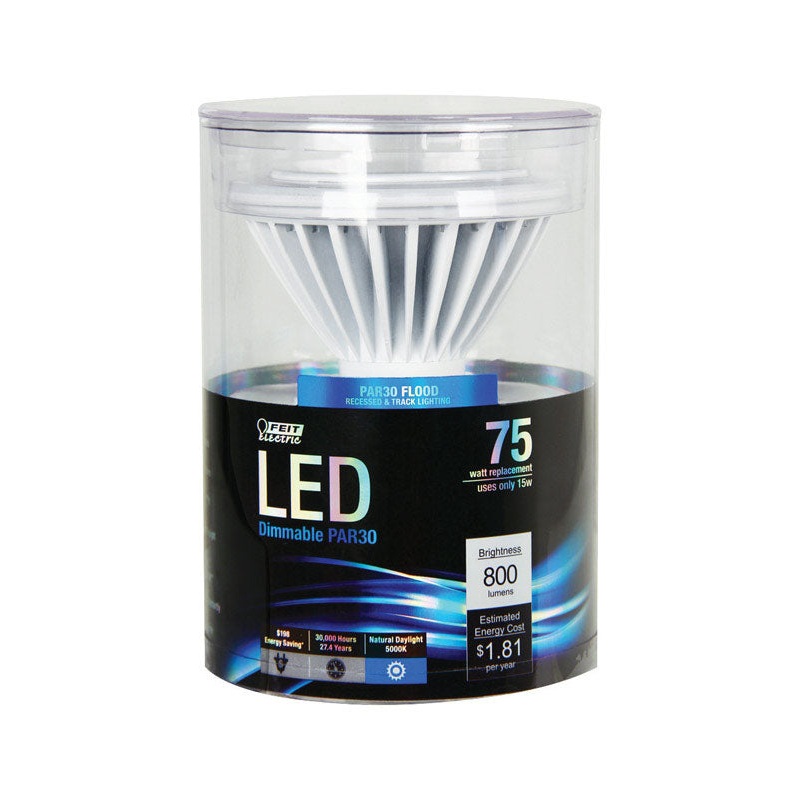 FEIT Electric LED Bulb 15 watts 800 lumens 5000 K Medium Base (E26) PAR30 Daylight 75 watts equ