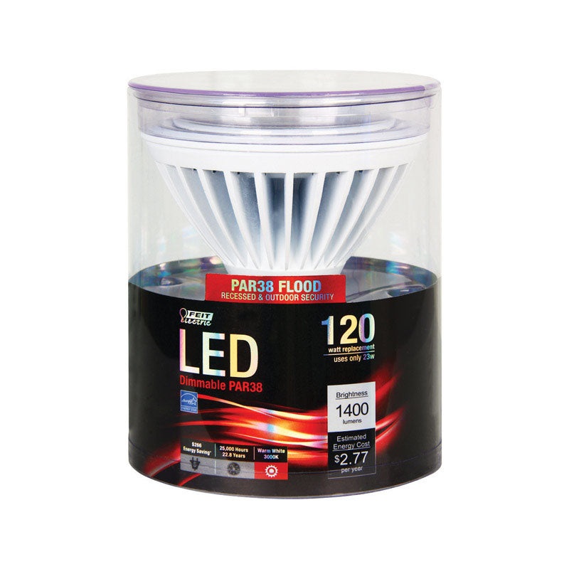 FEIT Electric LED Bulb 23 watts 1400 lumens 3000 K Medium Base (E26) PAR38 Warm White 120 watts