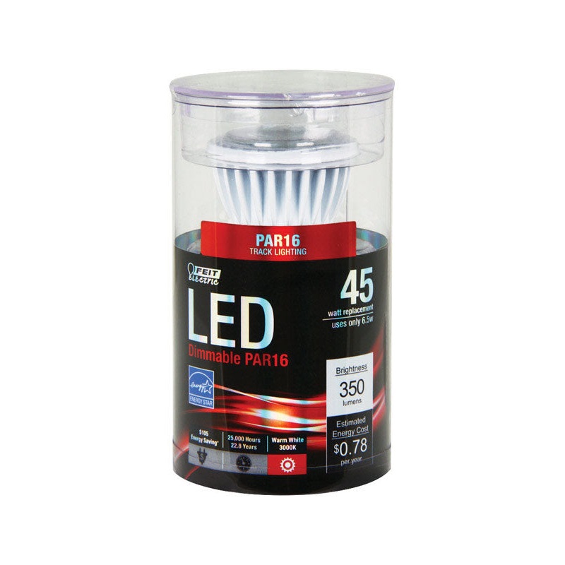 FEIT Electric LED Bulb 6.5 watts 350 lumens 3000 K Medium Base (E26) PAR16 Warm White 45 watts