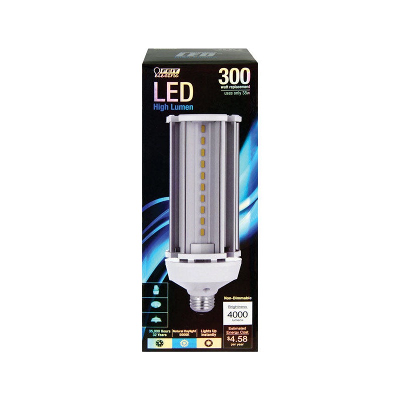 FEIT Electric LED Yard Light 38 watts 4000 lumens 5000 K Medium (E26) Daylight 300 watts equival
