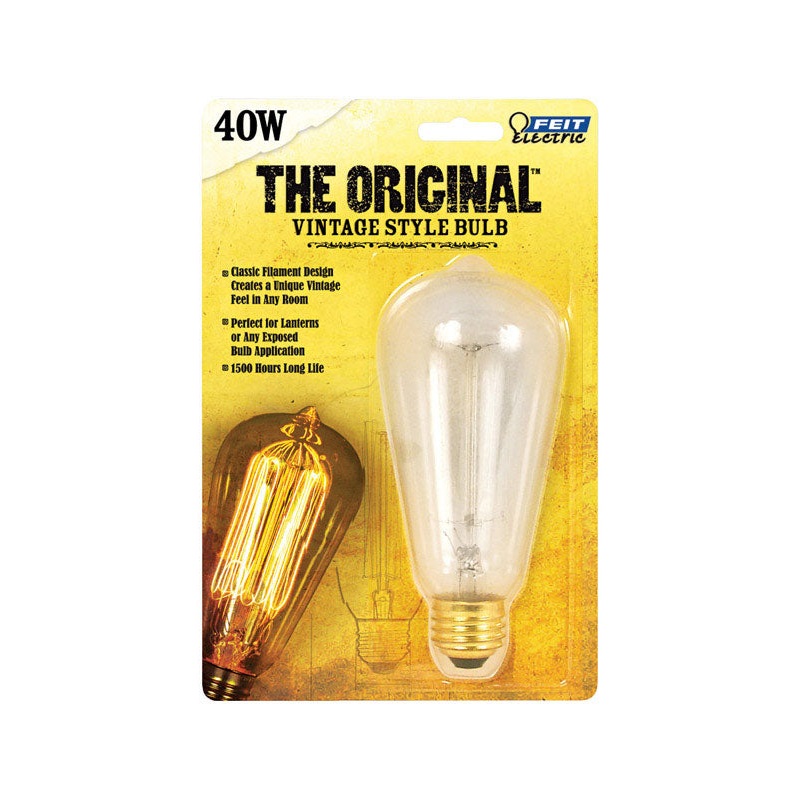 FEIT Electric The Original Incandescent Light Bulb 40 watts 220 lumens 2200 K Vintage Edison ST1