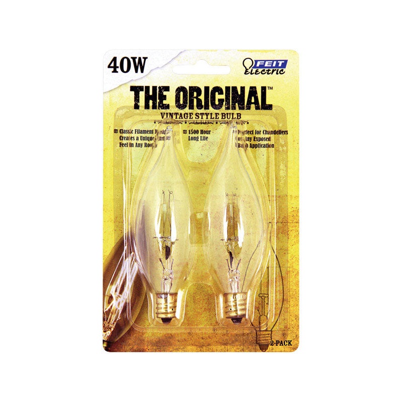 FEIT Electric The Original Incandescent Light Bulb 40 watts 65 lumens 2200 K Vintage Edison CA