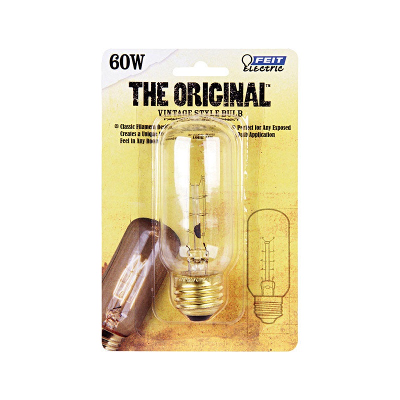 FEIT Electric The Original Incandescent Light Bulb 60 watts 150 lumens 2200 K Vintage Edison T12