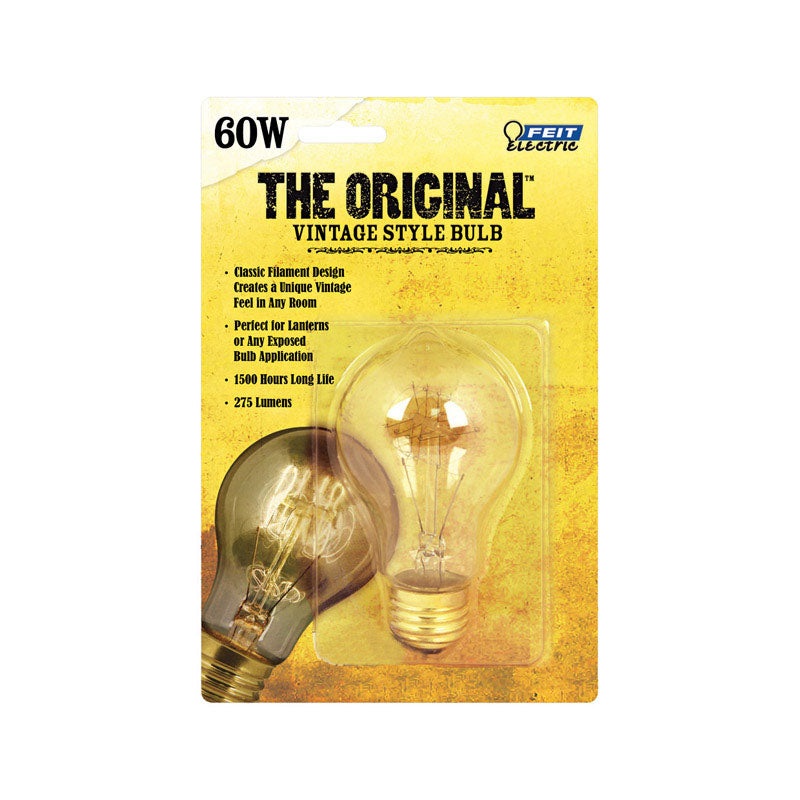 FEIT Electric The Original Incandescent Light Bulb 60 watts 275 lumens 2200 K Vintage Edison A19