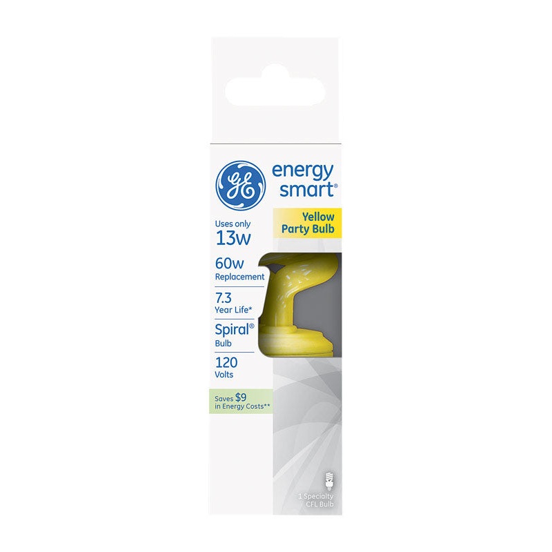 GE Energy Smart CFL Bulb 13 watts Spiral T3 4.9 in. L Yellow 1 pk