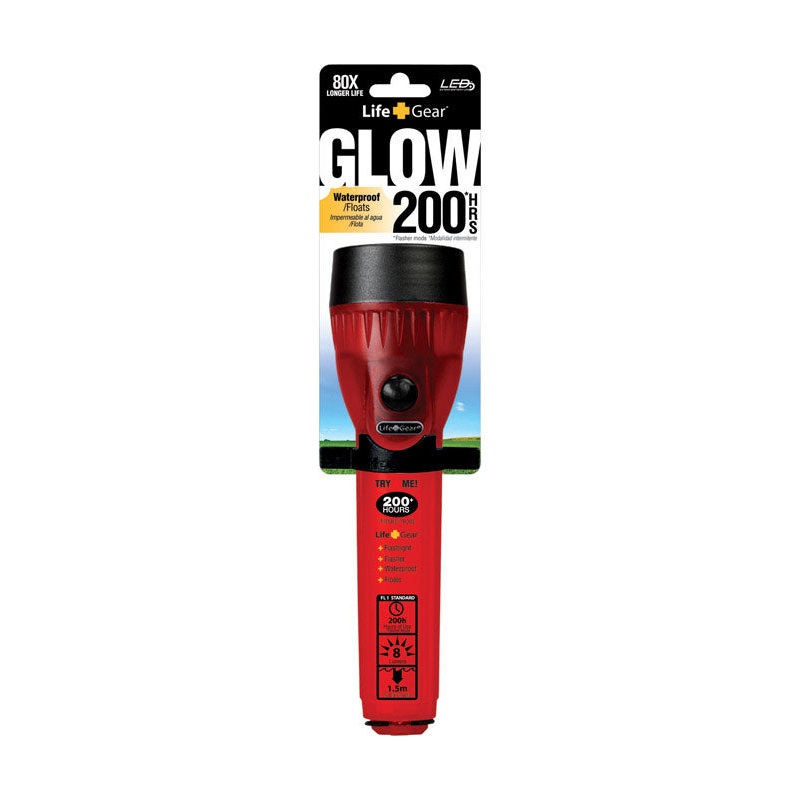 Life+Gear Glow 8 lumens Flashlight LED AA Red