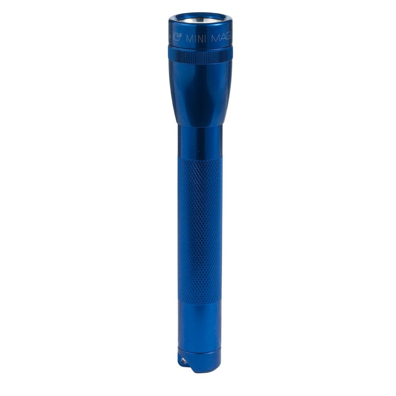 Maglite Mini 14 lumens Flashlight and Holster Combo Pack Incandescent AA Blue